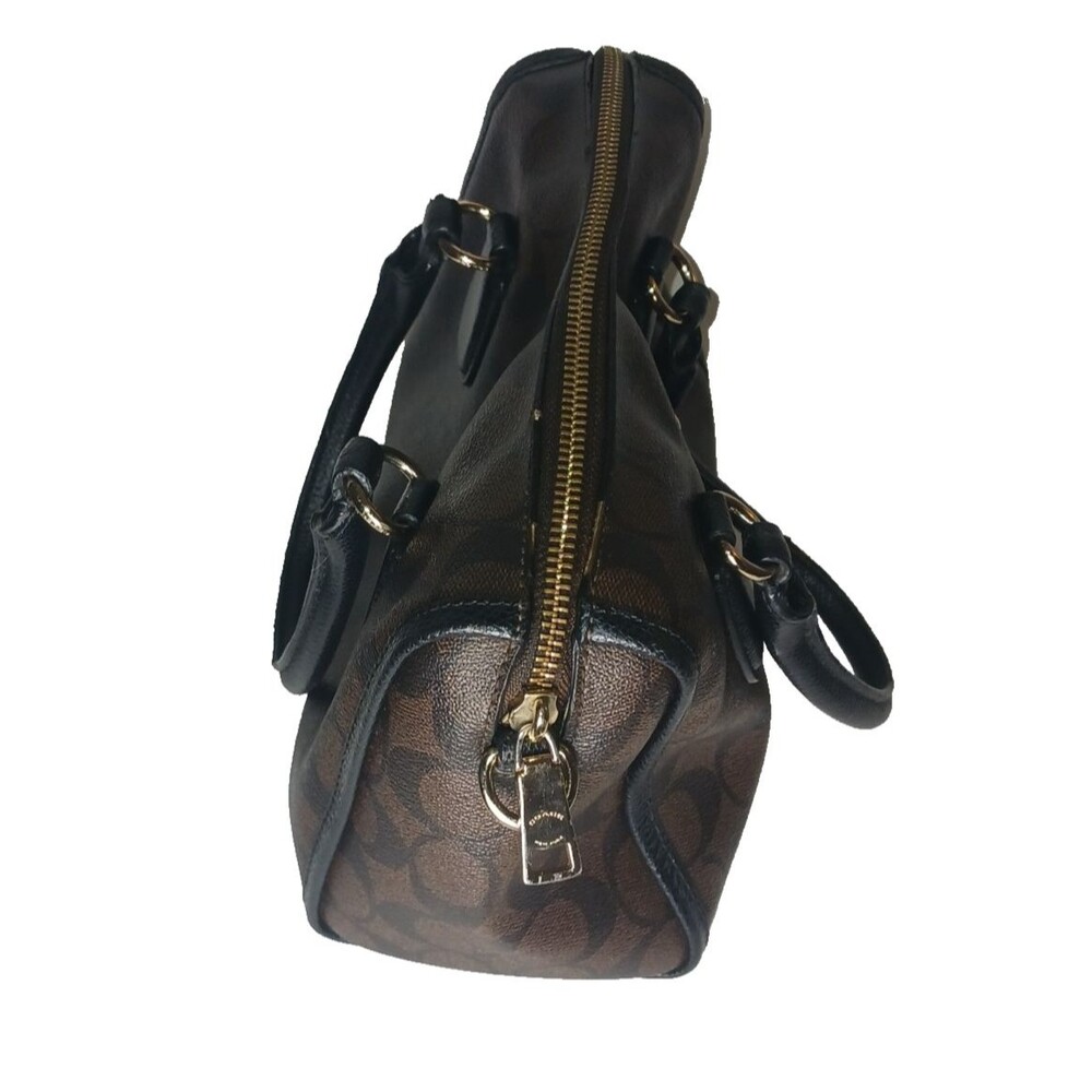 Coach Brown Signature Mini Satchel with Gold Hardware - Picture 10 of 13
